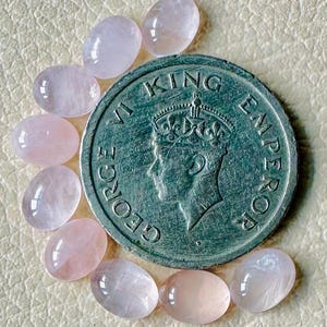 7X9 MM Oval Cab Rose Quartz Gemstone-5 Pieces Oval Natural Rose Quartz Cabochon-Smooth Oval Cabochon Pink Rose Quartz-Oval Dark Rose Quartz
