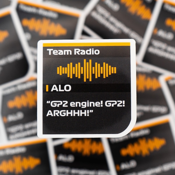 F1 Radio Message Sticker Etsy