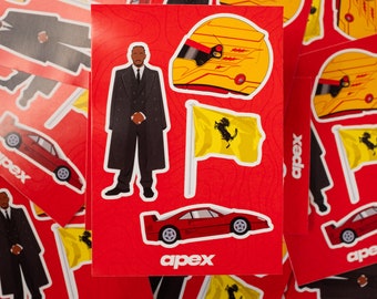 ルイス・ハミルトン 44 ステッカー、スクーデリア・フェラーリ F1 SF