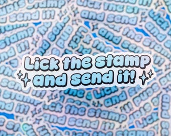 Daniel Ricciardo "Lick the Stamp and Send it!" Holographic Sparkle Sticker |  Quote,  Sticker, Honey Badger, Danny Ric