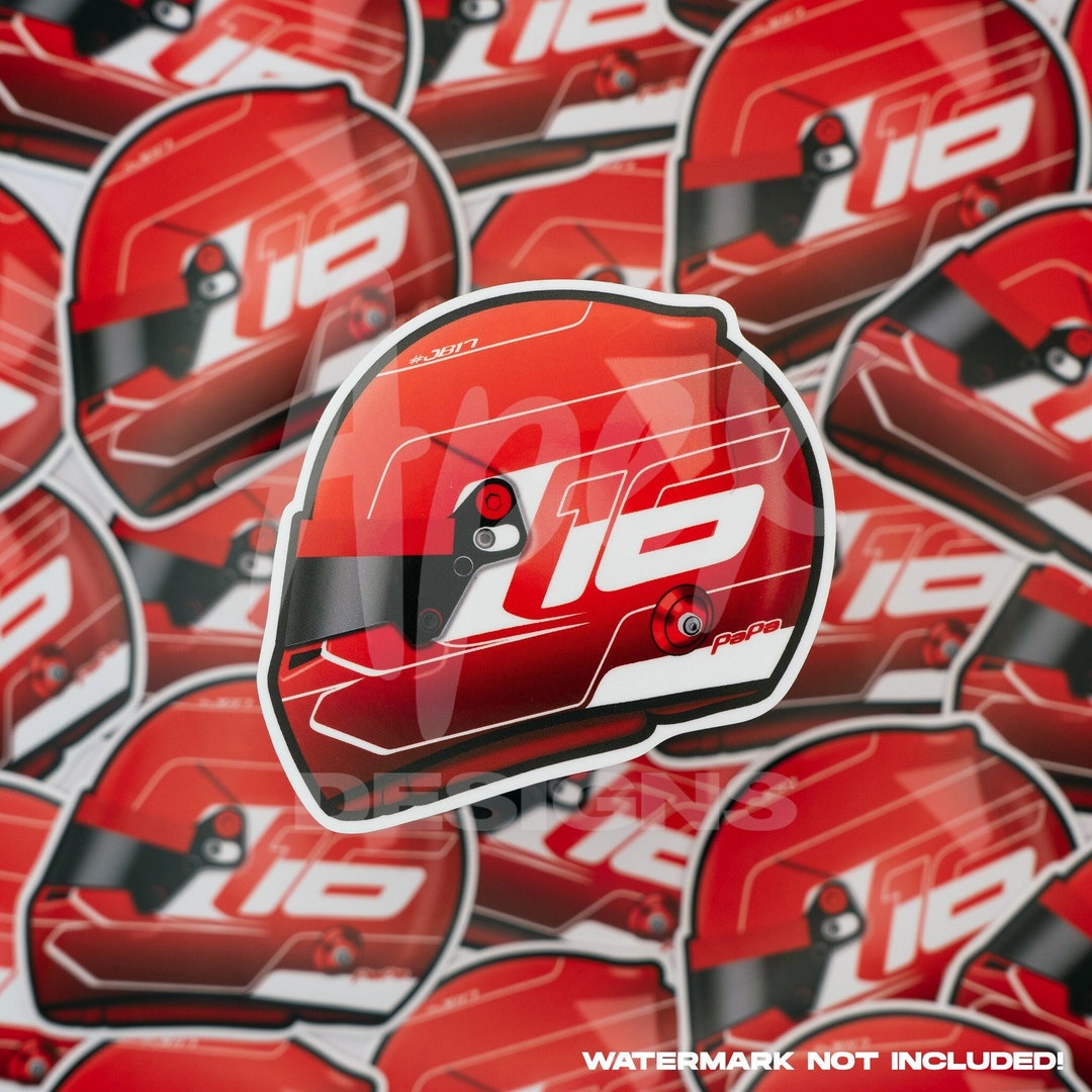 Charles Leclerc 2023 Formula 1 F1 Helmet Waterproof Sticker - Etsy