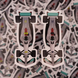 Mercedes W13 2022  Lewis Hamilton / George Russell Waterproof Sticker