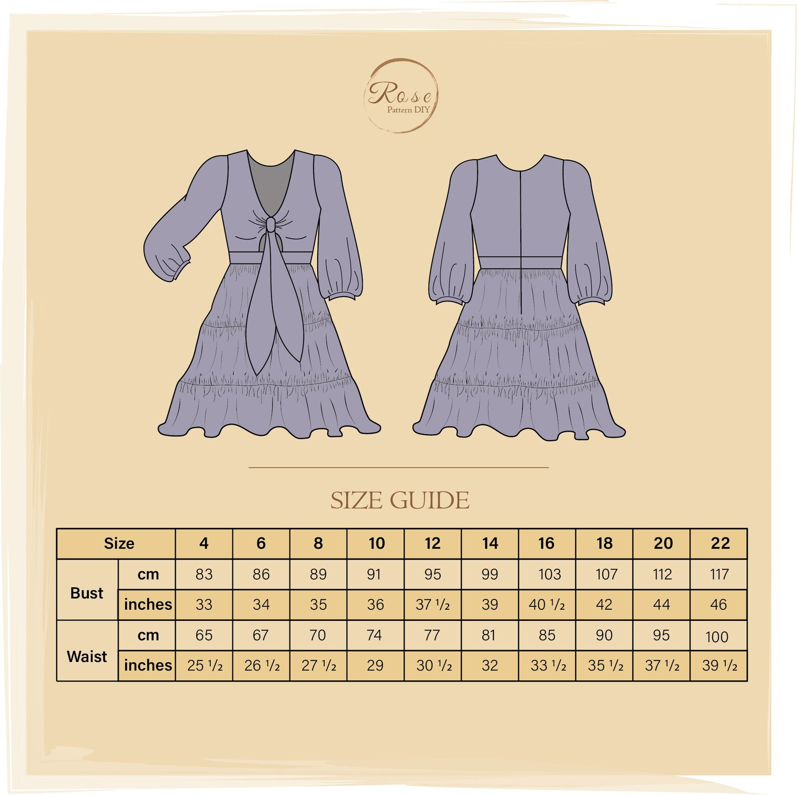 Rosie Dress PDF Sewing Pattern