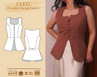 Cleo Schößchen Top Schnittmuster