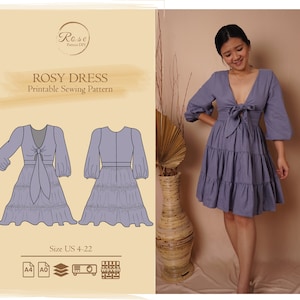 Rosy Dress PDF Sewing Pattern
