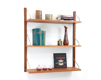 Royal System wandkast met 1 vak van teakhout | van Poul Cadovius | plankensysteem | Deens design | mid-century | jaren 60