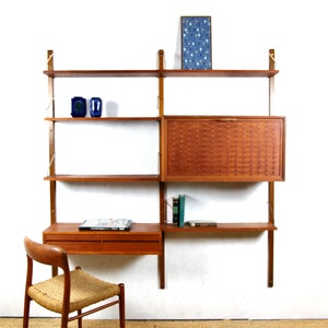 Poul Cadovius Wall Unit | Royal System | Cado Teak | modulares Wandregal | mid century Danish Design | Vintage | 1960 | midcentury Regal