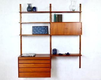 Poul Cadovius Wall Unit | Royal System | Cado Teak | modular wall shelf | mid century Danish design | Vintage | 1960 | midcentury shelf