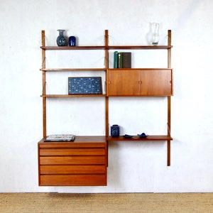 Poul Cadovius Wall Unit | Royal System | Cado Teak | modulares Wandregal | mid century Danish Design | Vintage | 1960 | midcentury Regal