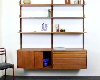 Beautiful Poul Cadovius Wall Unit 2 bay | Royal System | Cado Teak | modular wall shelf | mid century Danish Design| teak wall unit vintage