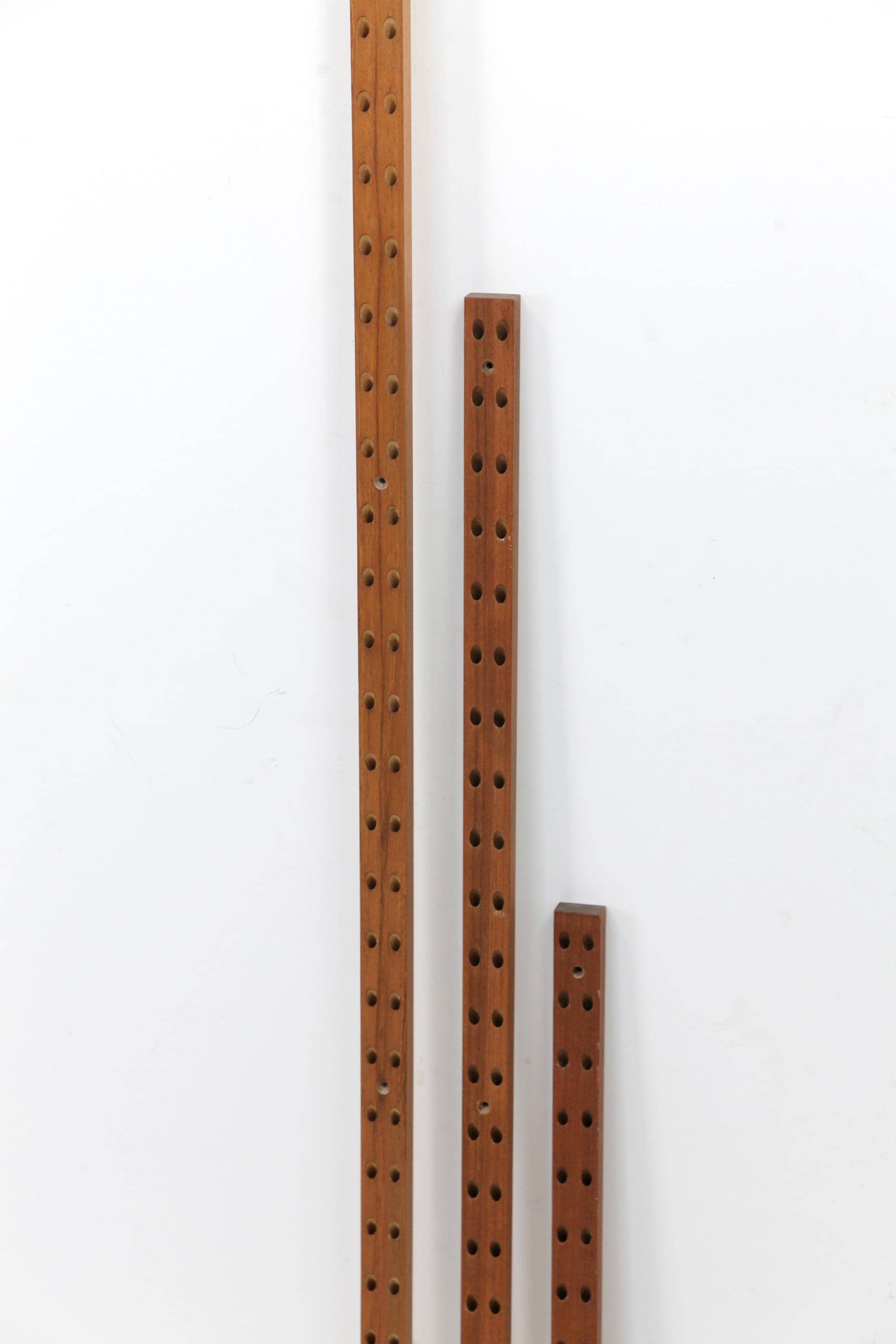 Teak Pin Rails Wall Rails for Cado System by Poul Cadovius | Shelving System | Danish ...