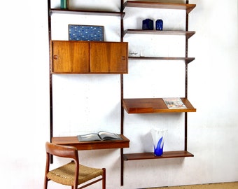 Kai Kristiansen Rosewood Wall Unit 2-bay | FM Furniture wall shelf | midcentury | Danish Design | vintage | Rosewood rosewood wall unit