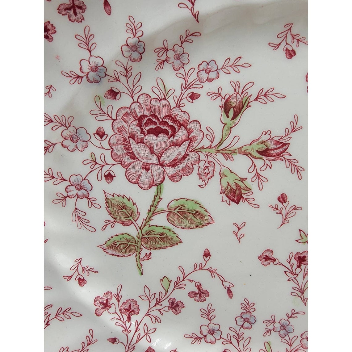 Rose Chintz by Johnson Bros Genuine Hand Engraving Oval Roses Etsy