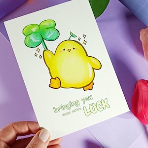 Set di biglietti di auguri con simpatici animali – Portafortuna – Set di 4 divertenti biglietti A6 – Regalo divertente e dolce per gli amici con umorismo