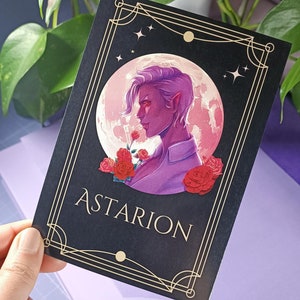 Postal de Tarot Astarion de Baldur's Gate 3 – BG3 inspirada en coleccionistas y como idea de regalo para fanáticos de la fantasía - Mercancía hecha por fans