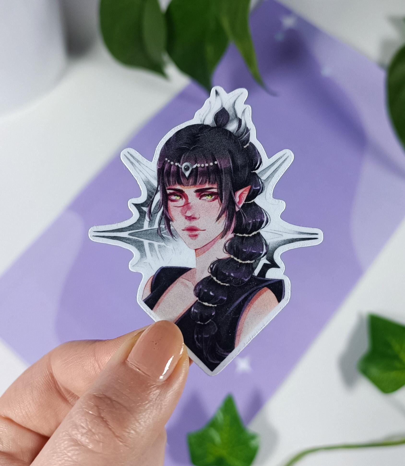 Shadowheart stickers - for real Shadowheart and fantasy fans and collectors - also with holographic effect - Fan-made Merchandise