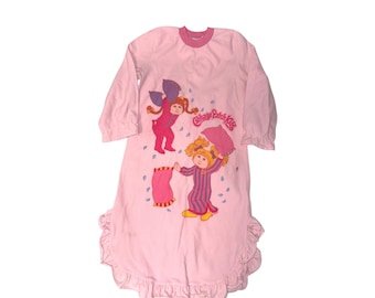 Vintage Cabbage Patch Kids Pink Nightgown Ruffle Pillow Fight Graphic 80s sz 5/6