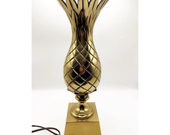 Vintage Westwood Brass Pineapple Table Lamp Hollywood Regency Mid Century