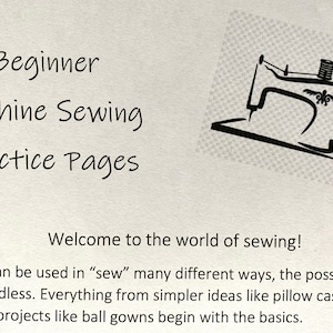 Beginner Sewing Machine Practice Pages