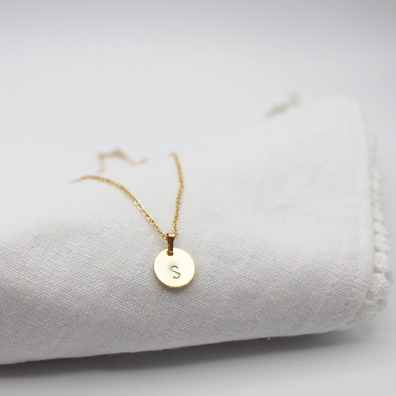 Personalized Initial Necklace, 24k Gold Plated Over Brass, Custom