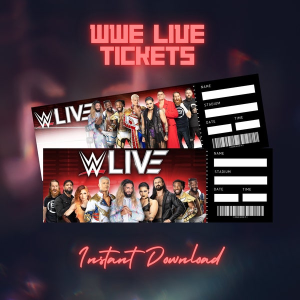 WWE LIVE | Cardiff, London & Belfast | Surprise Trip | Trip Reveal | Digital Ticket | PNG