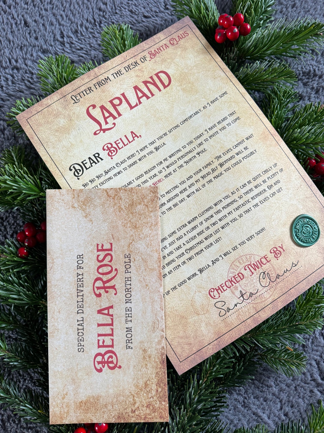 Personalised Lapland Letter With North Pole Wax Seal Father Christmas