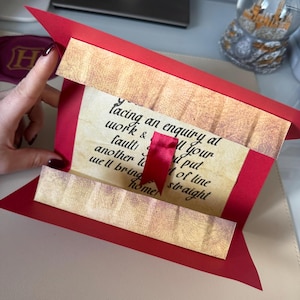 Carta personalizada do uivador furioso do mago | HP | Inspirado em Potter | Harry | Revelação de viagem | Brincadeira de presente