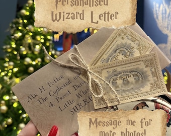 Personalised Wizard School Acceptance Letter | HP | Potter Inspired | Harry | Trip Reveal 2026 2027