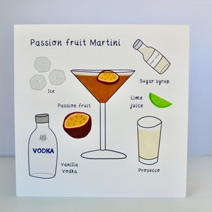 Frutto della passione Martini Cocktail Card