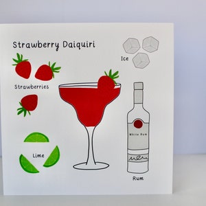 Cocktail Card Daiquiri alla fragola