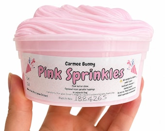 Pink Sprinkles Butter Slime | Soft Stretchy Sensory Play (Made in UK)