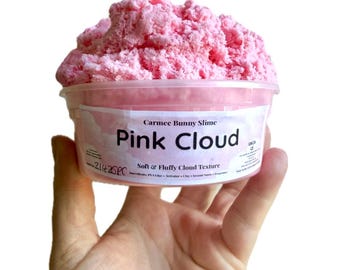 Pinker Wolkenschleim | Weiche flauschige Drizzly-Textur, Spielzeug für sensorische Stressabbau