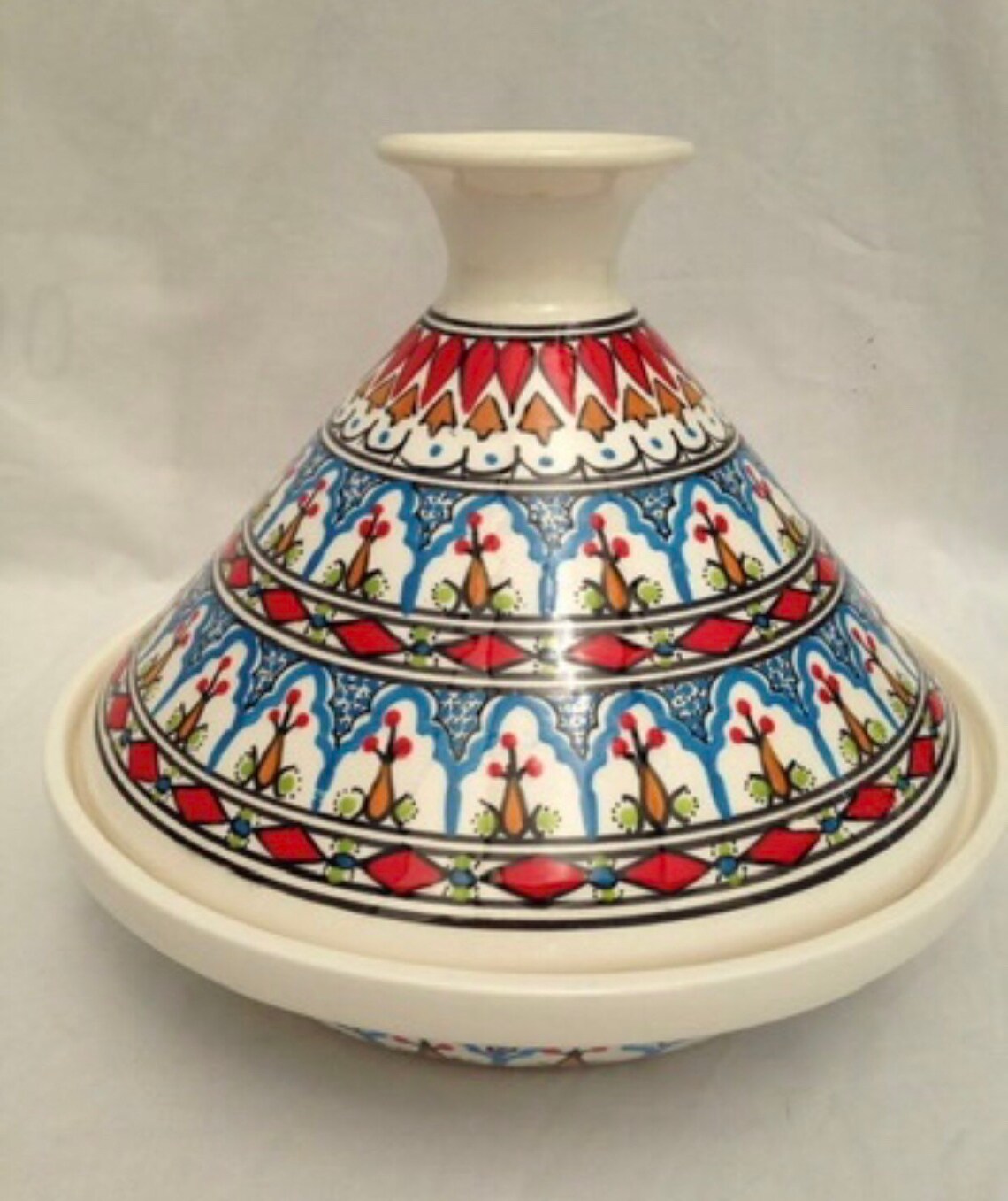 Tunisian Delightful Dining. Lg Tagine Cooking Pot. Rainbow Etsy.de