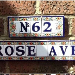Spanish Ceramic Tile Letters & Numbers – Hand-Painted House Numbers