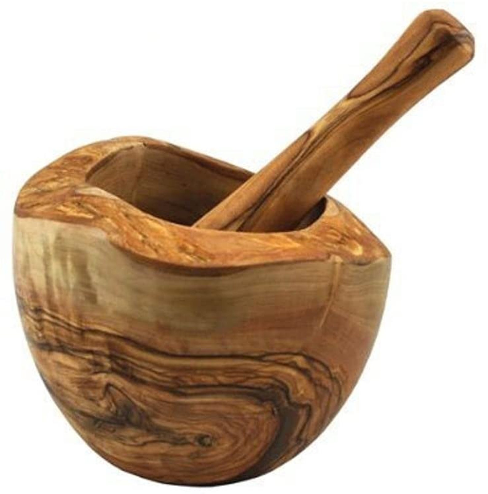 Olive Wood Pestle & Mortars. Choice of Designs. Naturally Etsy UK