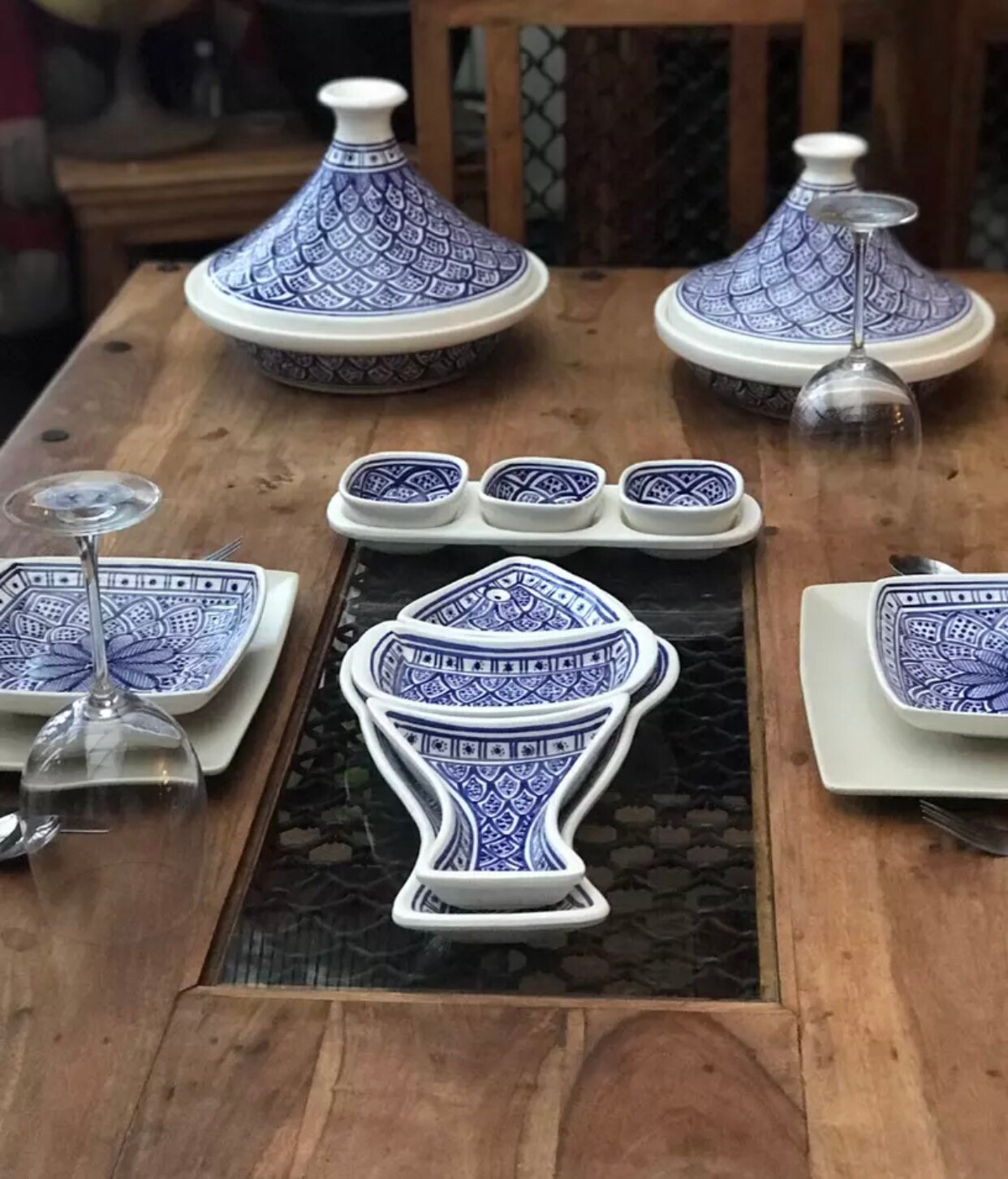 Tunisian Delightful Dining. Lg Tagine Cooking Pot. Rainbow Etsy.de