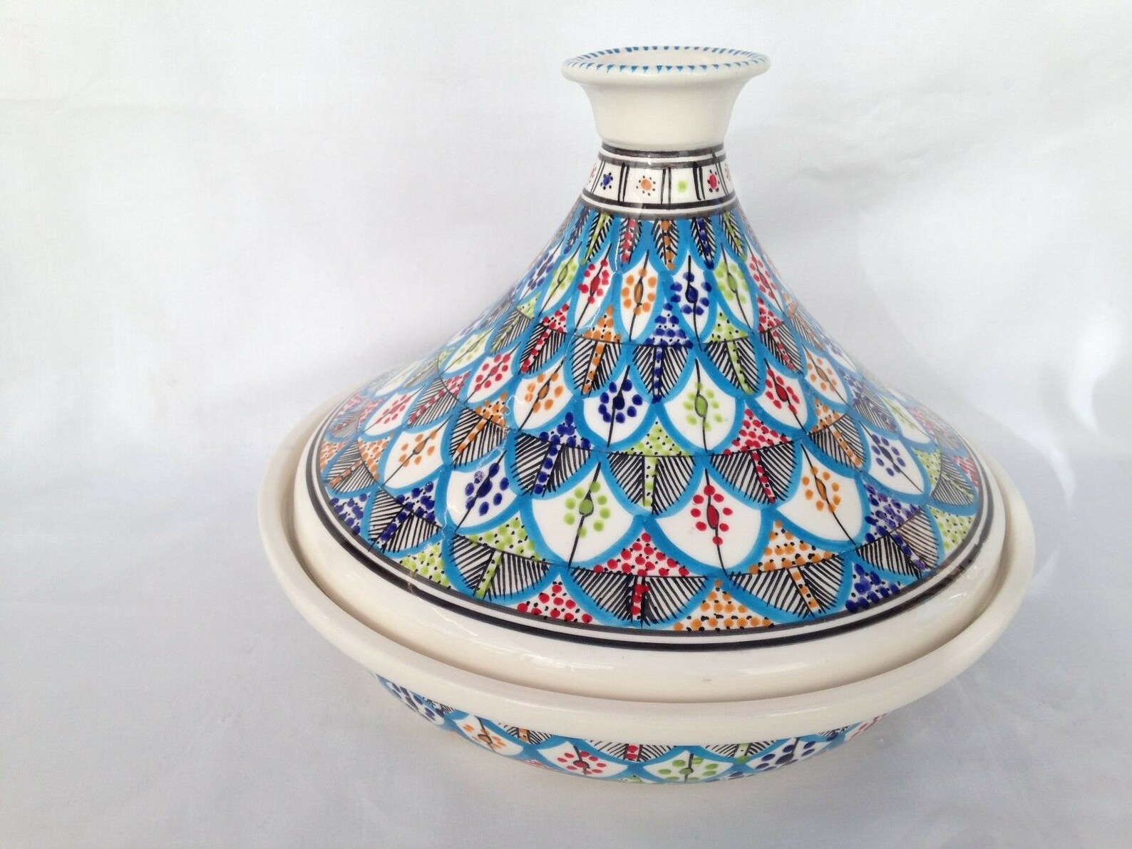 Tunisian Delightful Dining. Lg Tagine Cooking Pot. Rainbow Etsy.de