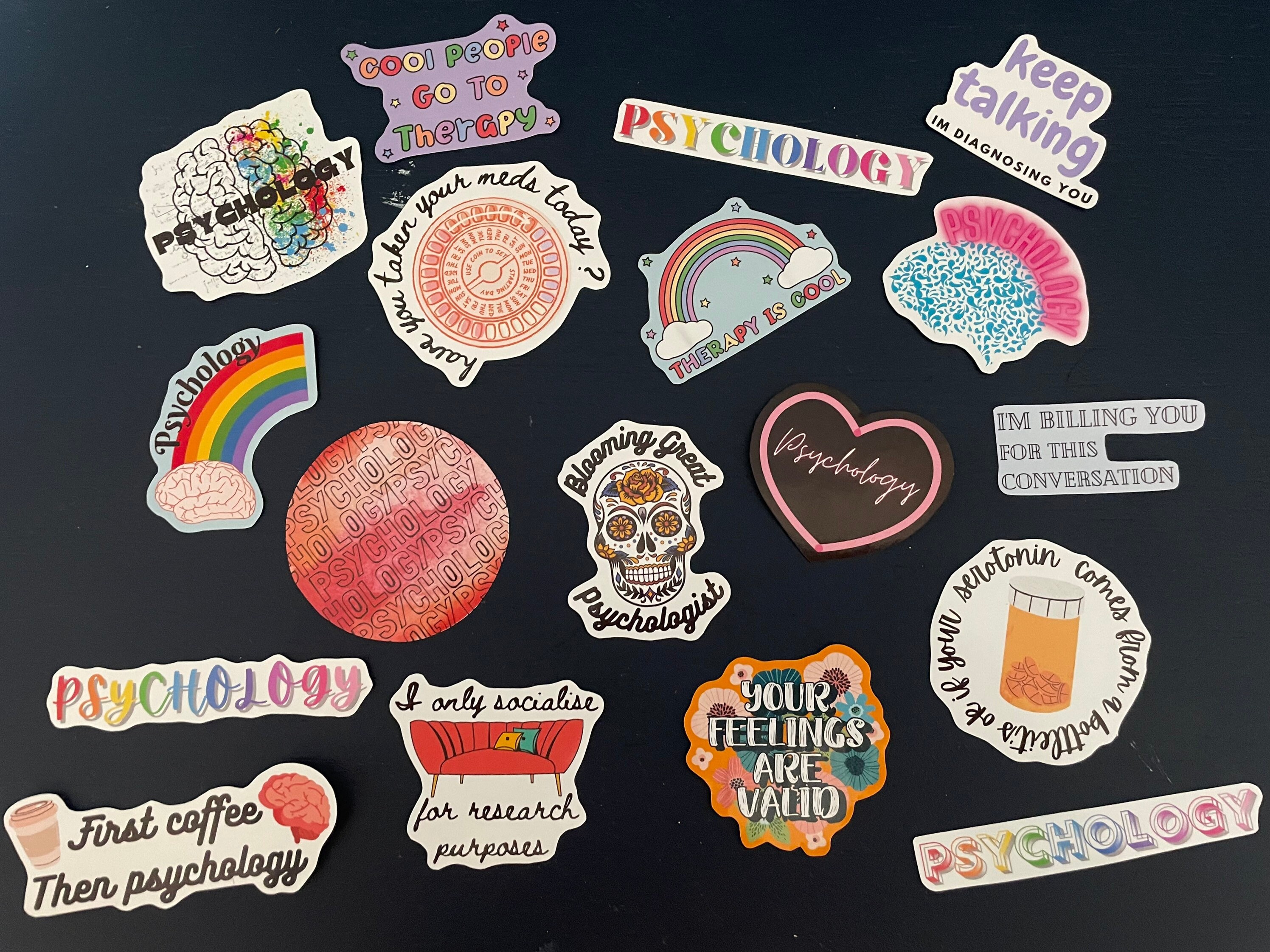 Psychology Theme Sticker Pack | Etsy