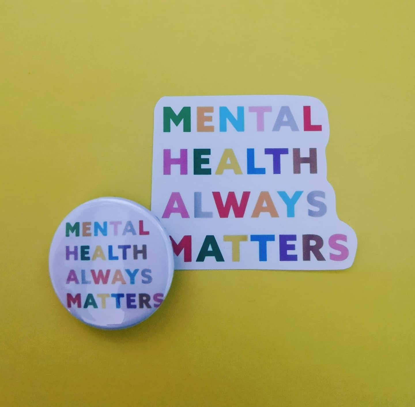 Mental Health Awareness Week Pin And Sticker Sets Etsy