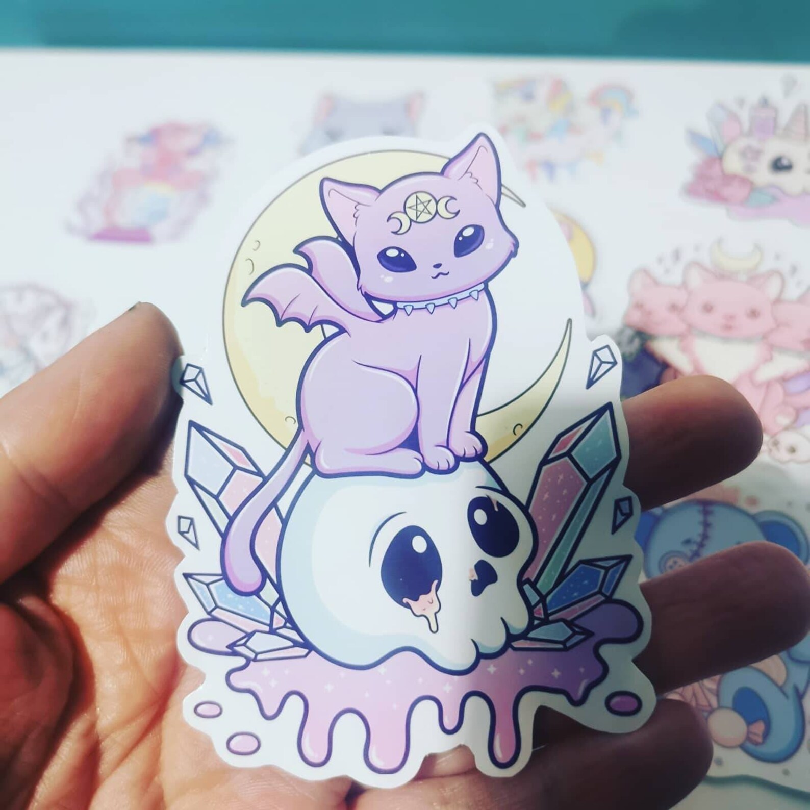 Cute Pastel goth theme sticker pack | Etsy