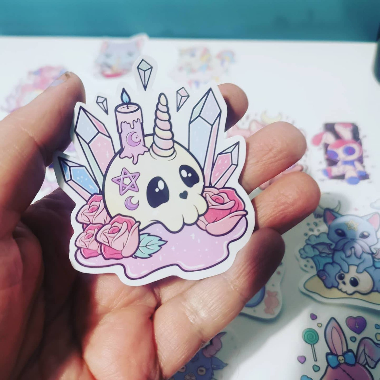 Cute Pastel goth theme sticker pack | Etsy