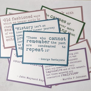 History quote postcards- pack of 12