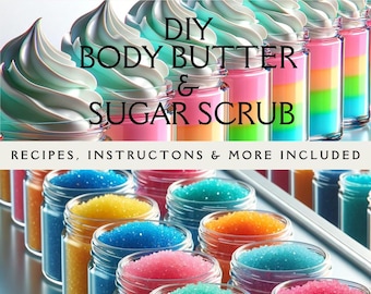DIY Body Butter Recipe, Whipped Body Butter Recipe, DIY Sugar Scrub, Whipped Sugar Scrub Recipe, DIY Skincare