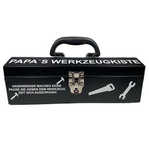 Caja de herramientas de metal portátil personalizada, soporte para herramientas, almacenamiento de herramientas, regalo del Día del Padre, regalo para papá y abuelo, regalo DIY