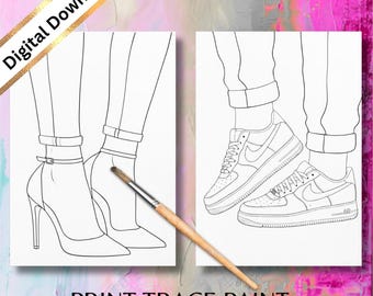 Parets Sip and Paint-kit för par (sneakers och klackar)