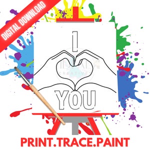 Love Sip and Paint Kit (I Love You)