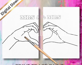 Couple's Sip and Paint Couples Kit (Mr & Mrs)