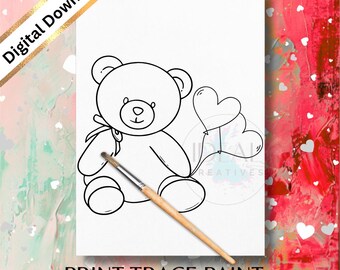 Love Sip and Paint Kit (Teddy Bear)