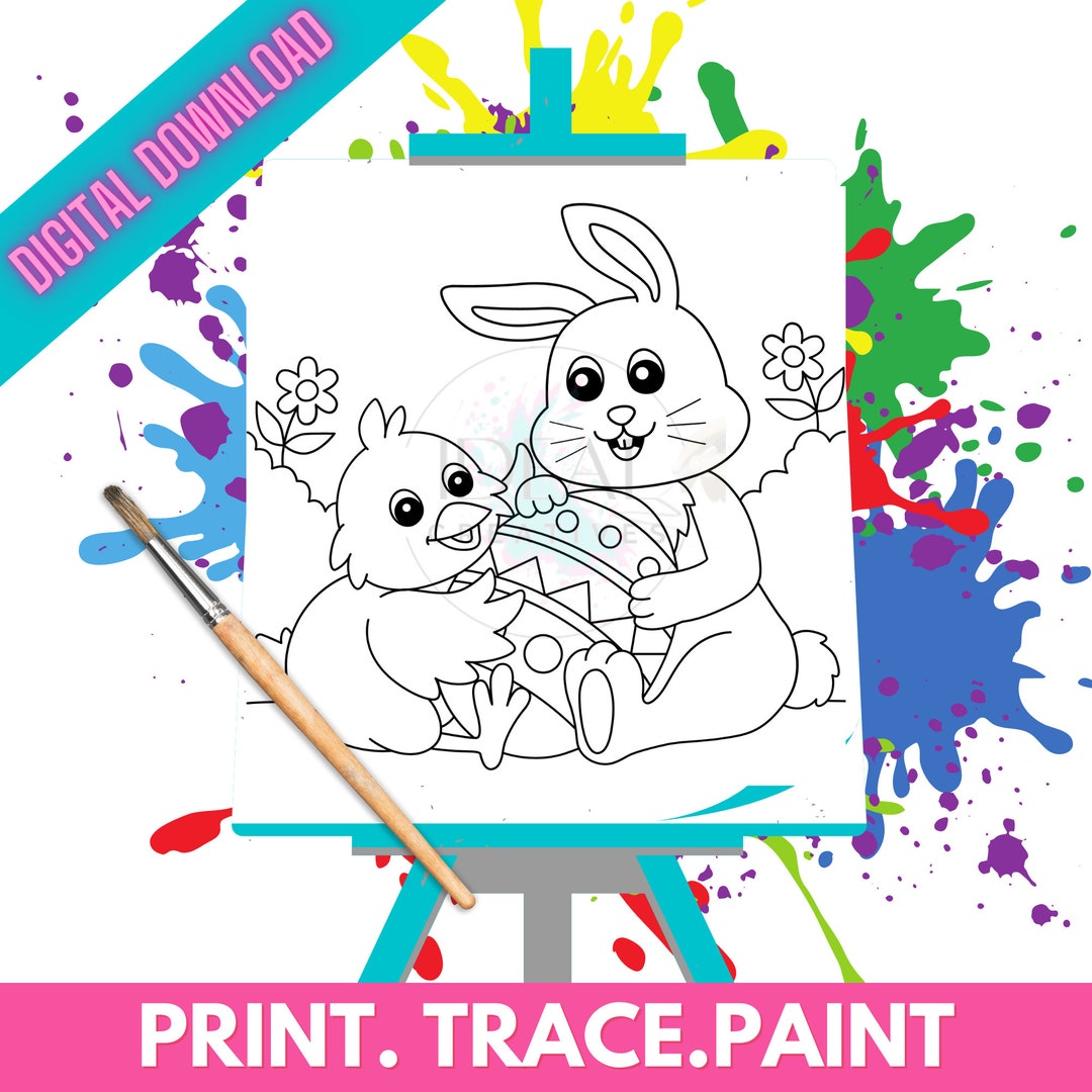 Easter Sip and Paint Kit bunny and Chick - Etsy