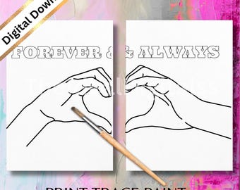 Couple's Sip and Paint Couples Kit (Forever & Always)